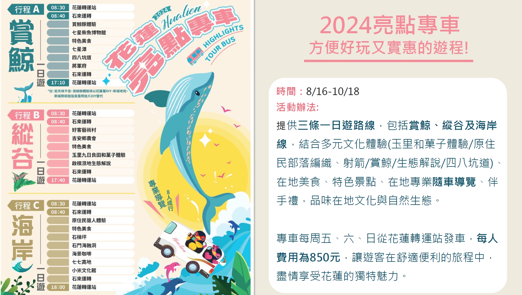 五月天花蓮免費演唱會11月開跑，2024花蓮旅遊補助懶人包，住宿補助，360元就可以花蓮一日遊，花蓮景點怎麼玩就看這一篇