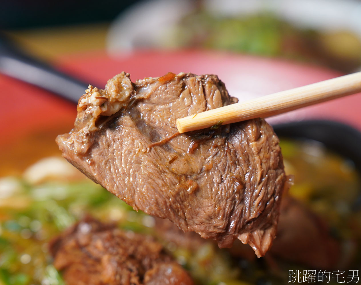 [花蓮美食]老古牛肉麵-千萬別點大碗! 稻田旁邊30年大份量牛肉麵多到吃不完，滷味超濃郁必吃，吉安美食