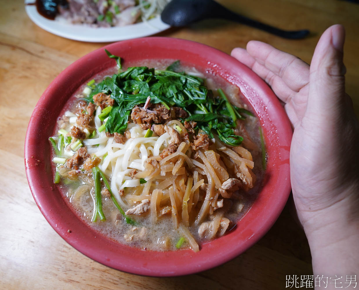 [花蓮美食]老古牛肉麵-千萬別點大碗! 稻田旁邊30年大份量牛肉麵多到吃不完，滷味超濃郁必吃，吉安美食