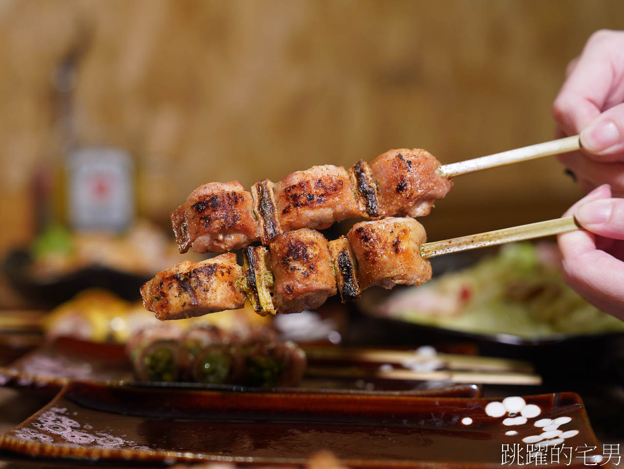 [永和美食]老串角居酒屋永和店-必吃和牛串燒、超大鮭魚肚爽度超滿，永和居酒屋高評價生意超好，老串角居酒屋菜單